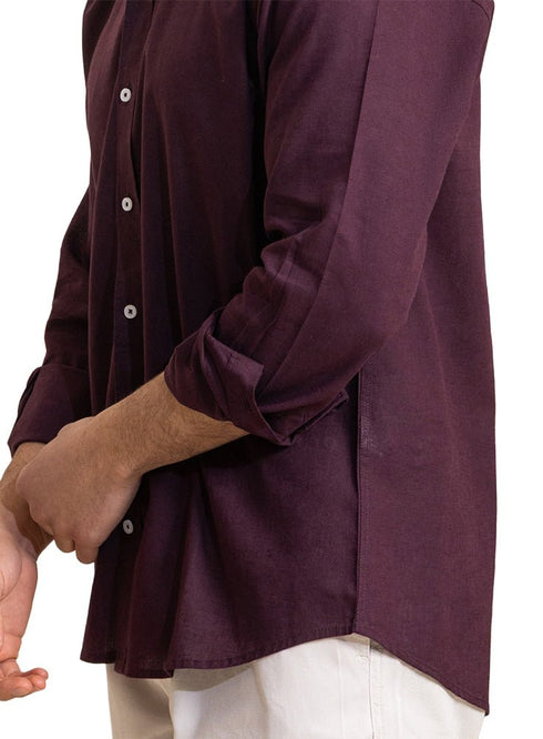 Violet Linen Shirt - Khotwh