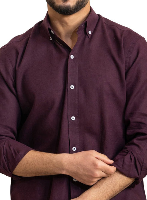 Violet Linen Shirt - Khotwh