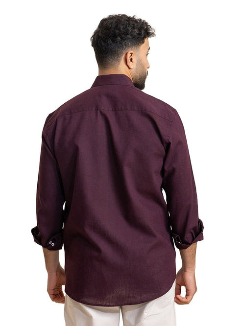 Violet Linen Shirt - Khotwh
