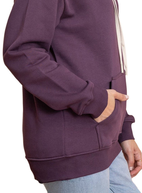 Violet Over Size Hoodie - Khotwh
