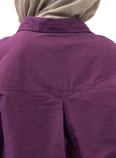Violet Pocket Poplein Shirt - Khotwh