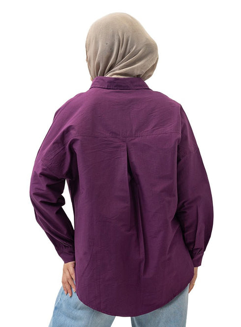 Violet Pocket Poplein Shirt - Khotwh
