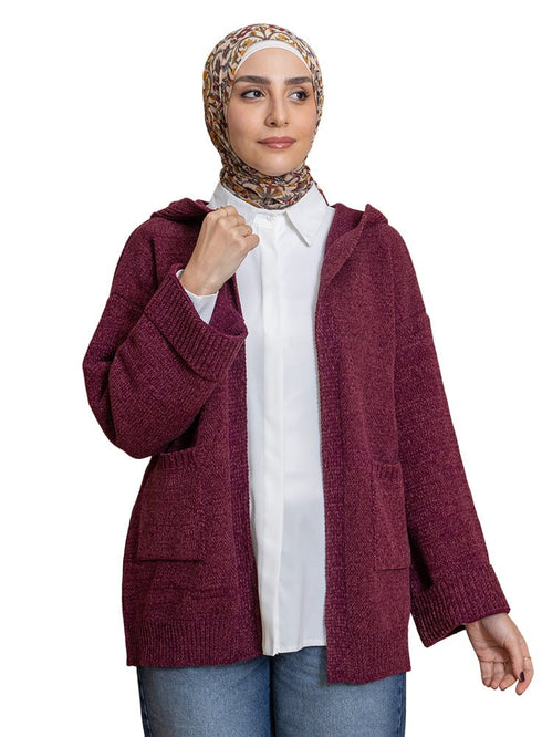 Violet Pocket Velvet Cardigan - Khotwh