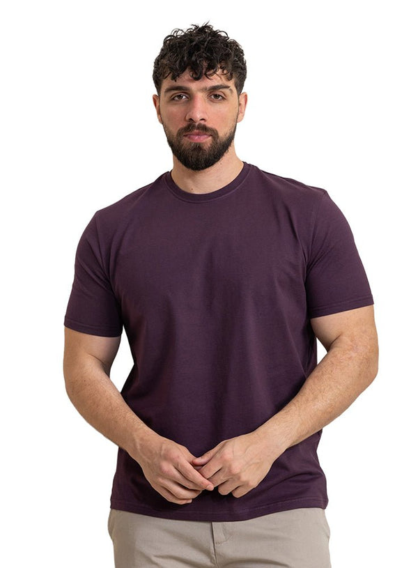 Violet Relaxed Round T-Shirt - Khotwh