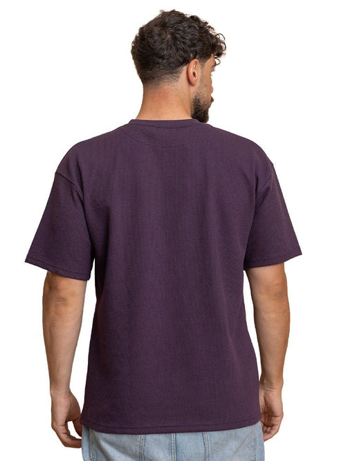 Violet Squares O.S Round T-Shirt - Khotwh