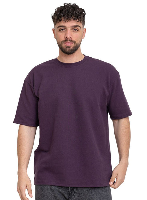 Violet V - Squares O.S Round T-Shirt - Khotwh