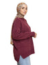 Violet Velvet V - Over Size Pullover - Khotwh