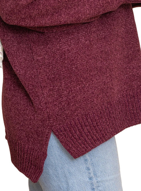 Violet Velvet V - Over Size Pullover - Khotwh