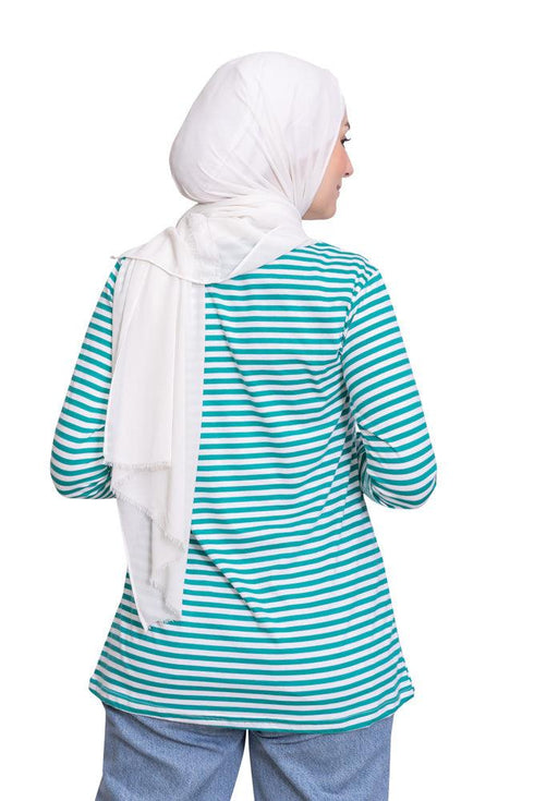 Vivid Green Lines Long Sleeve - Khotwh