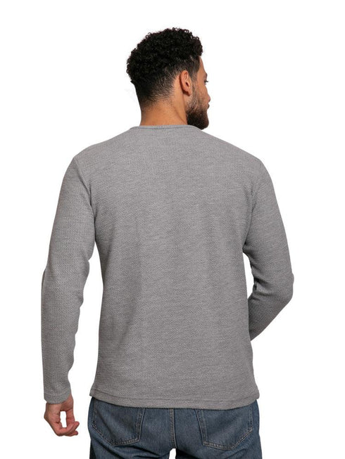 W - Grey Henley - Khotwh