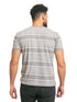 W - Grey Striped Round T-shirt - Khotwh