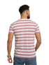 W - Lilac Striped Round T-shirt - Khotwh