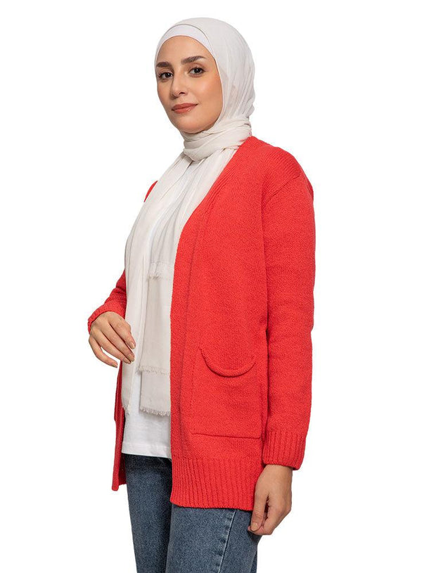 Watermelon Basic Pocket Cardigan - Khotwh