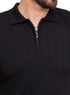 Black Design 01014Knit Polo Neck-T-Shirt