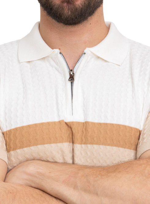 Latte Design 01008Knit Polo Neck-T-Shirt
