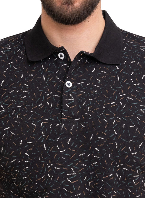 Black Printed Polo Design 2