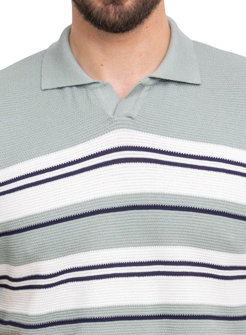 تي شيرت تريكو بولو مطبوع - تصميم 1005- منت