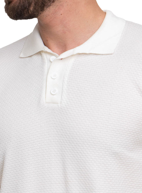 White Design 1161Knit Polo Neck-T-Shirt