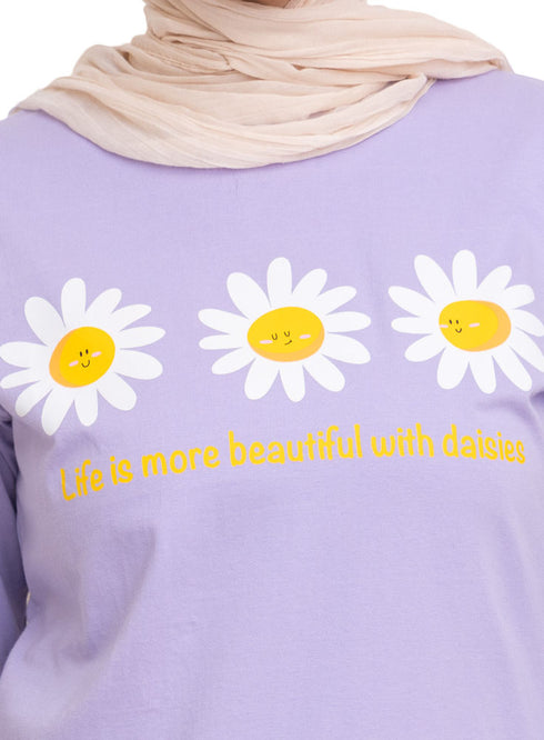 Lilac Printed Long-Sleeve Design 13