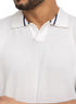 White Design 01003Knit Polo Neck-T-Shirt