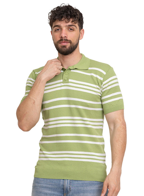 تي شيرت بولو مضفر - تصميم 1167 -منت جرين