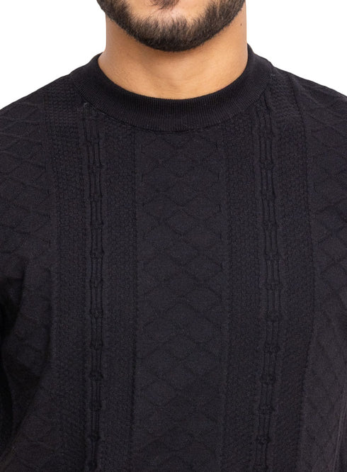 Black Design 7536Knit Rount T-Shirt