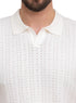 White Design 7533Knit Polo Neck S-T-Shirt