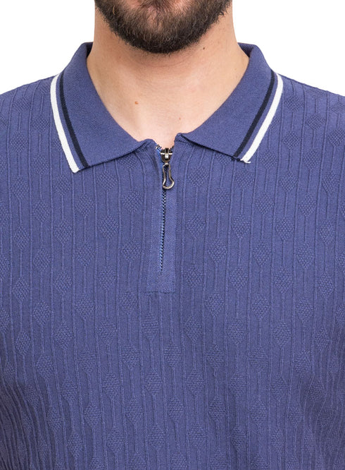 Indigo Design 7528Knit Polo Neck S-T-Shirt