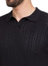 Black Design 7533Knit Polo Neck S-T-Shirt