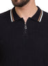 Black Design 7528Knit Polo Neck S-T-Shirt