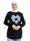 Black Printed Long-Sleeve Design 1