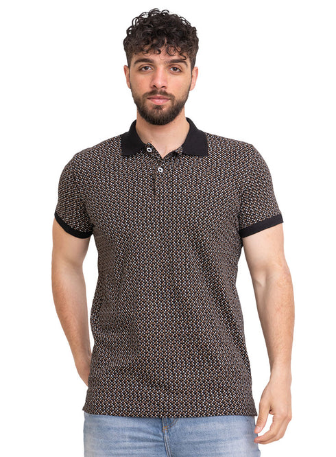 Black Printed Polo Design 1