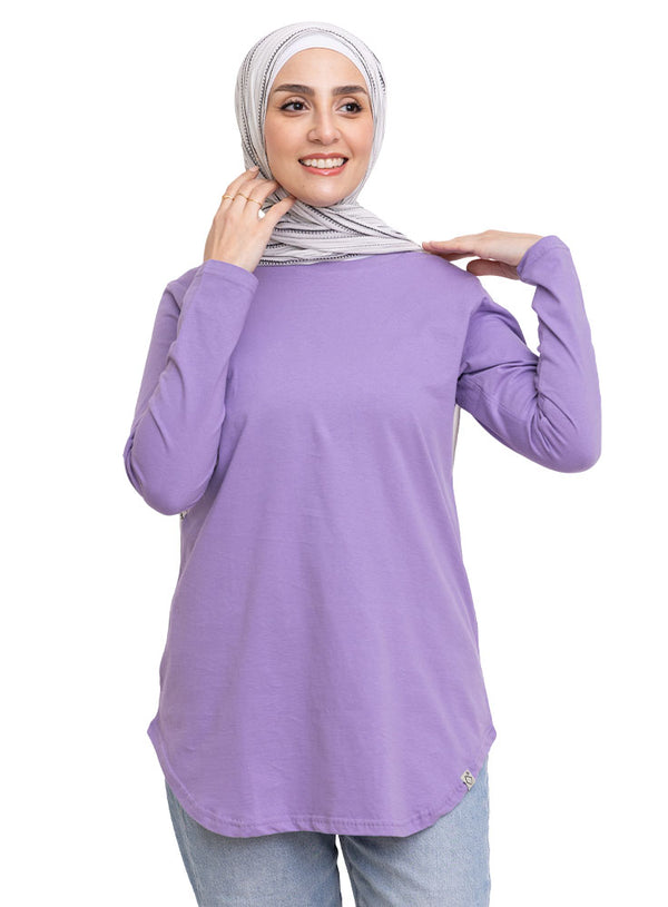 تي شيرت كم طويل كيرفيد - لافندر