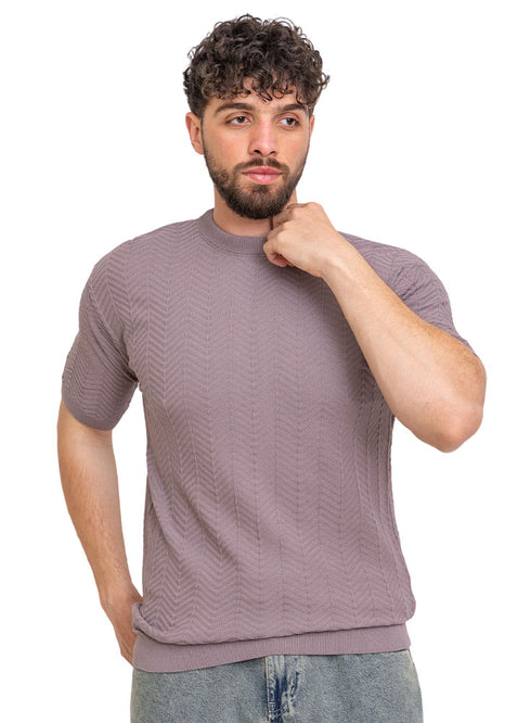 تي شيرت برقبة دائرية مضفر- تصميم 1175 -ماجنيت