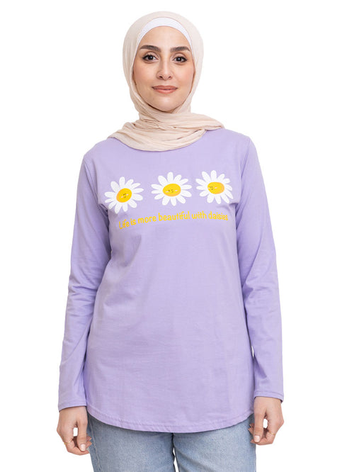 Lilac Printed Long-Sleeve Design 13