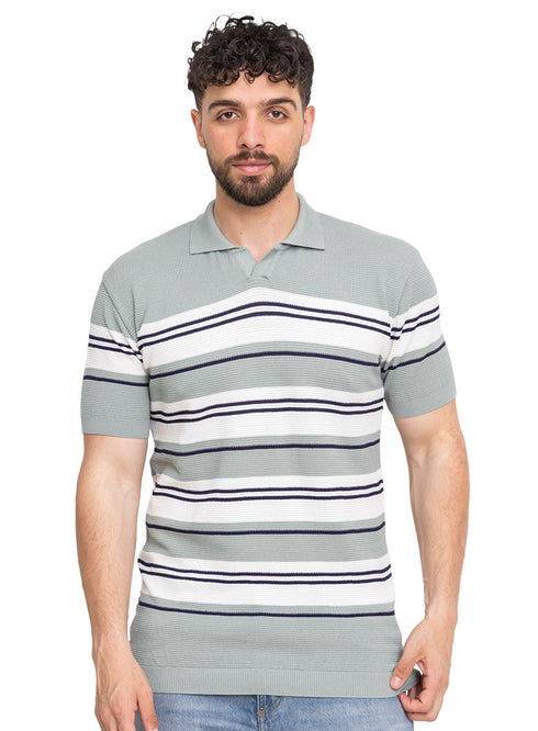 تي شيرت تريكو بولو مطبوع - تصميم 1005- منت