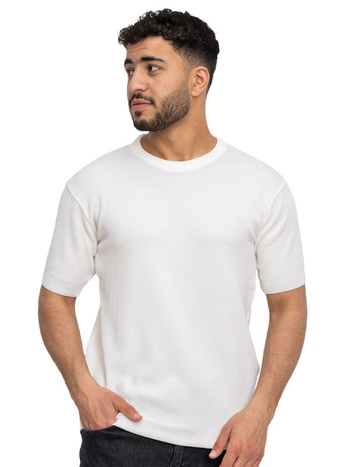 تي شيرت تريكو مطبوع - تصميم 1151- أبيض