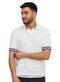 White Design 01003Knit Polo Neck-T-Shirt