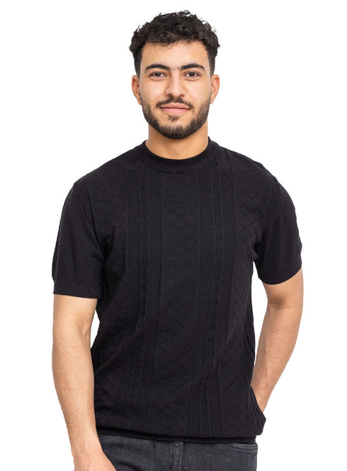 Black Design 7536Knit Rount T-Shirt