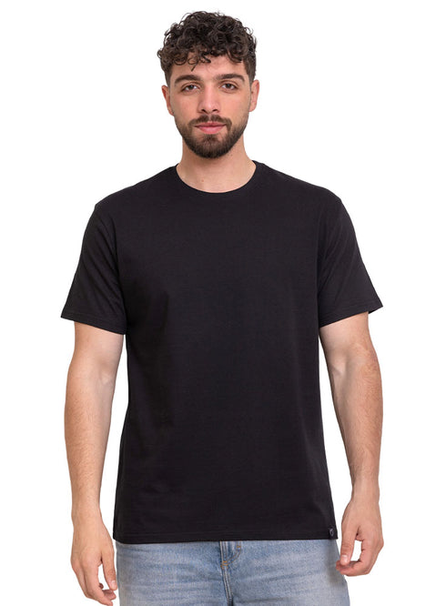 Black Regular Round T-shirt