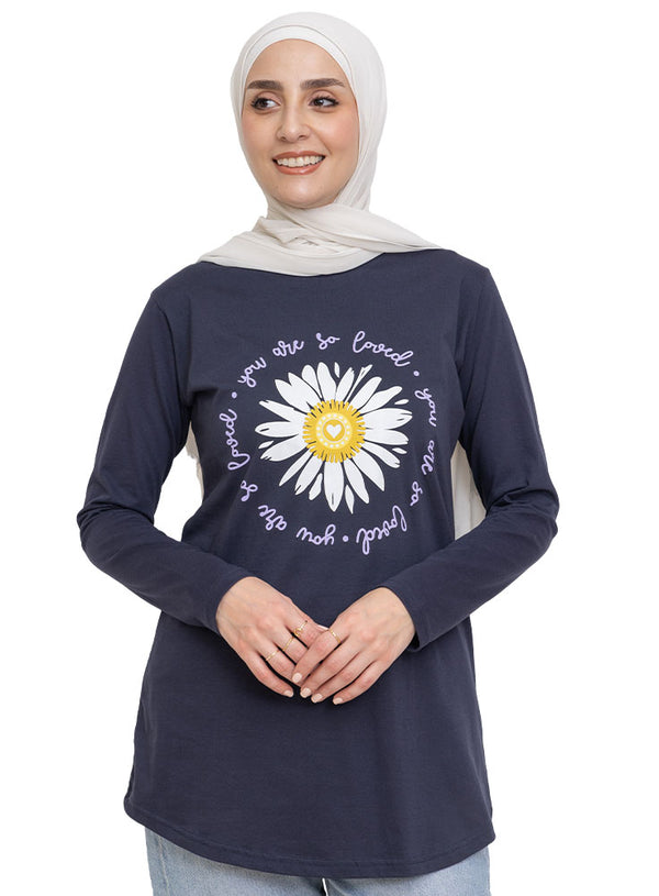 Indigo Printed Long-Sleeve Design 22
