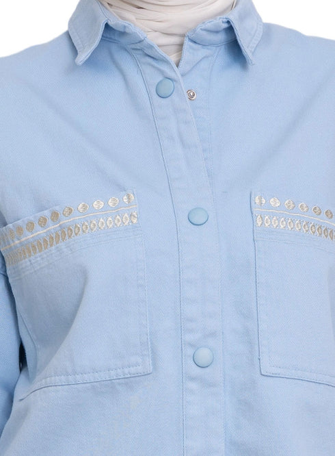 Baby Blue Design 7131Gabardin Jacket