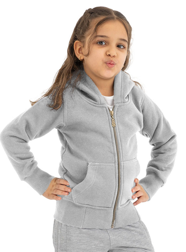 Grey kids SW-Zipper