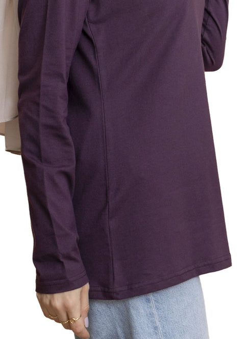 تي شيرت كم طويل - فيوليت