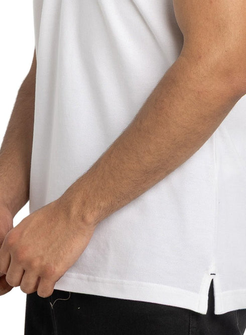 White Basic Polo - Khotwh