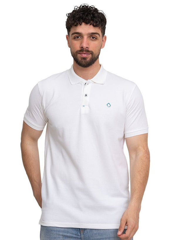 White Basic Polo - Khotwh
