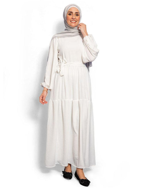 White Basic Summer Dress - Khotwh