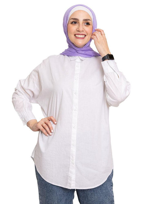 White Button - Back Shirt - Khotwh