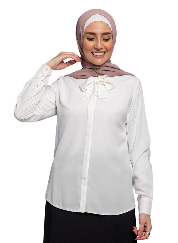 White Classic Tape Blouse - Khotwh