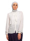 White Cornice Cuff Blouse - Khotwh